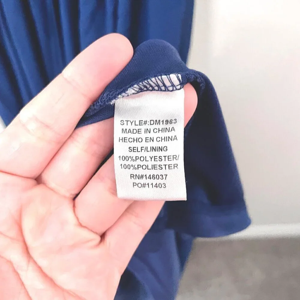 Baltic Born Kristina Cross Front Maxi Dress Navy Size S - Picture 6 of 9